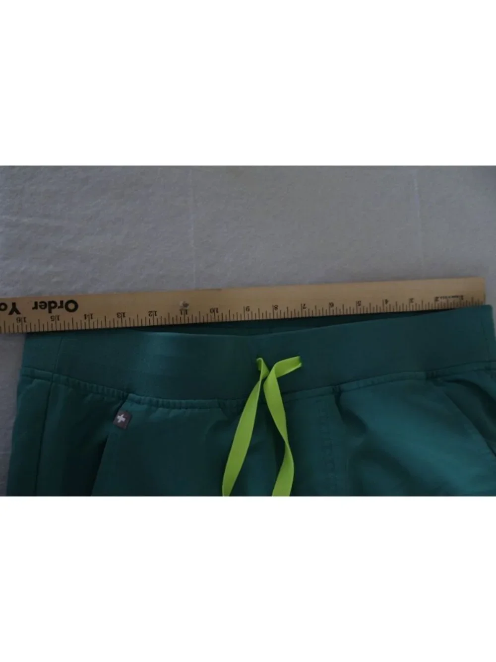 Figs Zamora Jogger Scrub Pants Women Size Medium Petite Teal Drawstring Nursing